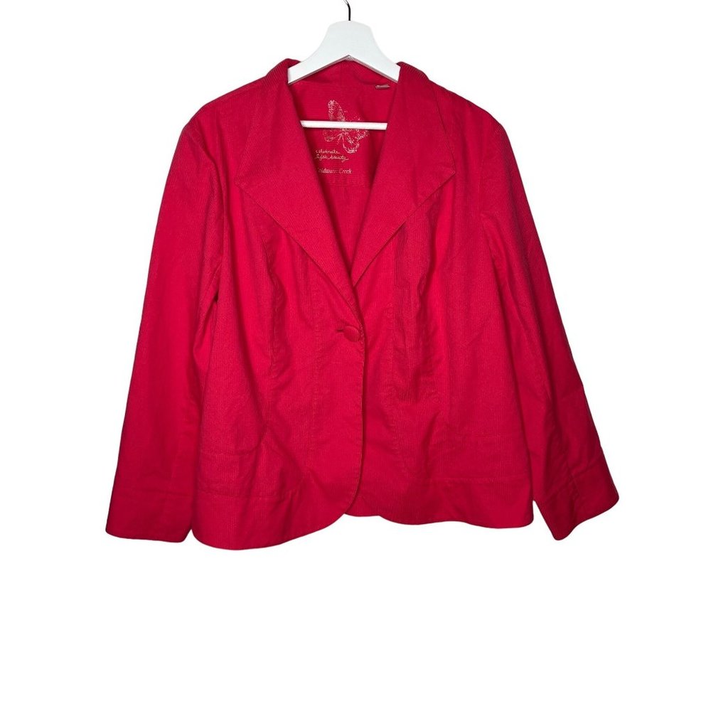 Coldwater Creek Blazer Plus Sz 20W Women Jacket Pink Button Classic Barbiecore